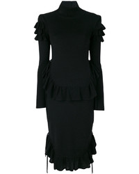 Черное платье с рюшами от Dsquared2