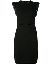 Черное платье с рюшами от Emilio Pucci