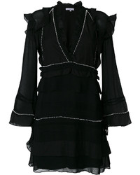 Черное платье с рюшами от IRO