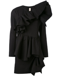 Черное платье с рюшами от Marni