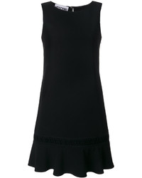 Черное платье с рюшами от Moschino
