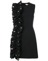 Черное платье с рюшами от MSGM