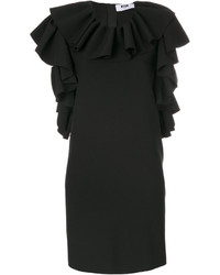 Черное платье с рюшами от MSGM