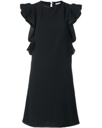 Черное платье с рюшами от P.A.R.O.S.H.
