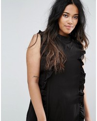 Черное платье с рюшами от AX Paris