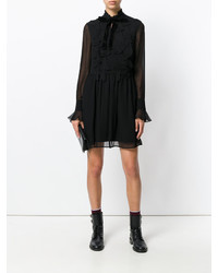 Черное платье с рюшами от Twin-Set