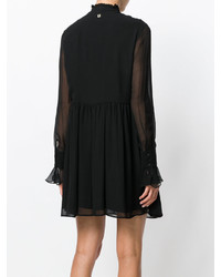 Черное платье с рюшами от Twin-Set