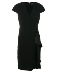 Черное платье с рюшами от Versace