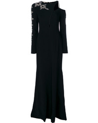 Черное платье с украшением от Antonio Berardi