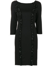 Черное платье с украшением от Blumarine