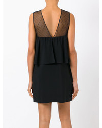 Черное платье с украшением от MSGM