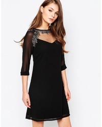 Черное платье с украшением от Little Mistress
