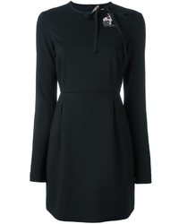 Черное платье с украшением от No.21