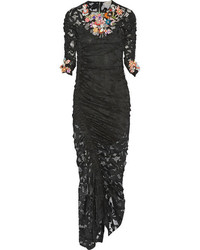 Черное платье с украшением от Preen by Thornton Bregazzi