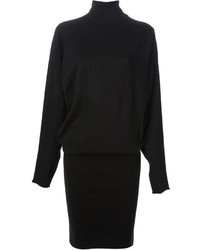 Черное платье-свитер