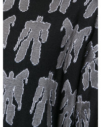 Черное платье-свитер с вышивкой от Moschino