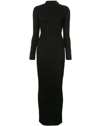Черное платье-свитер от Balmain