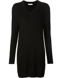Черное платье-свитер от Equipment