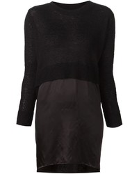 Черное платье-свитер от MM6 MAISON MARGIELA
