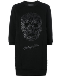 Черное платье-свитер от Philipp Plein