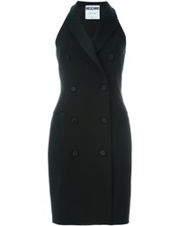 Черное платье-смокинг от Moschino