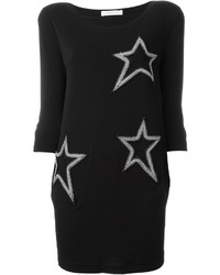 Черное платье со звездами от PIERRE BALMAIN
