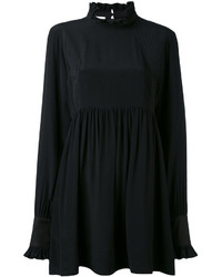 Черное платье со складками от Paco Rabanne