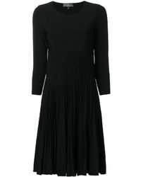 Черное платье со складками от Salvatore Ferragamo