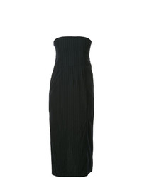 Черное платье-футляр в вертикальную полоску от Comme Des Garçons Vintage