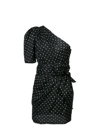 Черное платье-футляр в горошек от Alexandre Vauthier