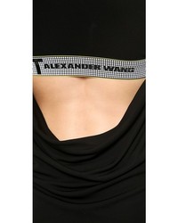 Черное платье-футляр с вырезом от Alexander Wang