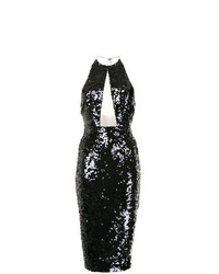 Черное платье-футляр с вышивкой от Alex Perry