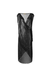 Черное платье-футляр с пайетками от Versace Vintage