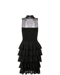 Черное платье-футляр с рюшами от Alice + Olivia