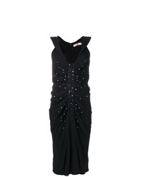 Черное платье-футляр с украшением от Christian Dior Vintage
