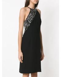 Черное платье-футляр с украшением от Gloria Coelho