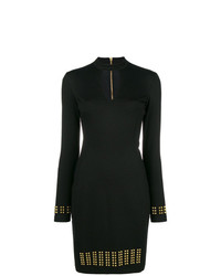 Черное платье-футляр с украшением от Versace Jeans