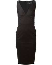 Черное платье-футляр от Dsquared2