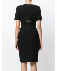 Черное платье-футляр от Mugler