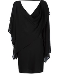 Черное плетеное платье