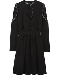Черное повседневное платье с вышивкой от ALICE by Temperley