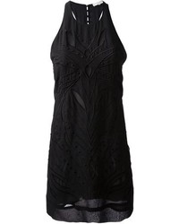 Черное повседневное платье с вышивкой от IRO