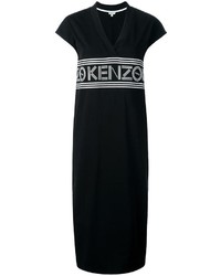 Черное повседневное платье с принтом от Kenzo