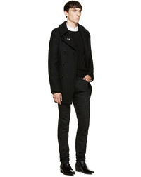 Черное полупальто от Saint Laurent