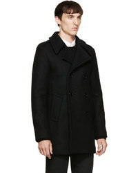 Черное полупальто от Saint Laurent