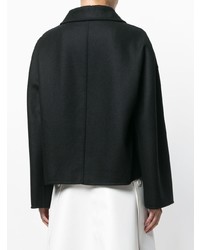 Женское черное полупальто от Marni