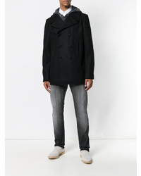 Черное полупальто от Saint Laurent