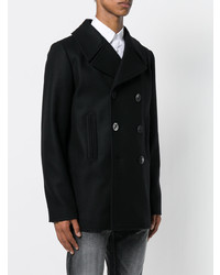 Черное полупальто от Saint Laurent