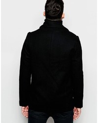 Черное полупальто от Schott