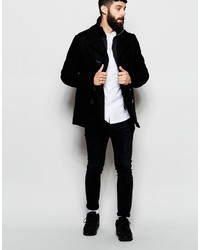 Черное полупальто от Schott